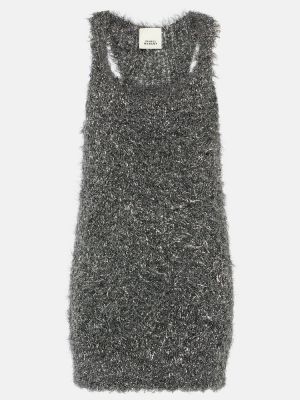 Mini vestido de punto Isabel Marant plateado