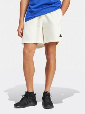 Shorts de sport large Adidas blanc