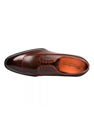 Zapatos brogues de cuero Santoni marrón