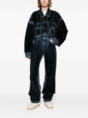 Straight fit džíny s vysokým pasem Darkpark modré