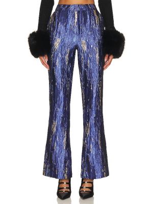 Pantaloni in tessuto jacquard Kim Shui blu