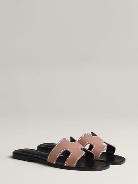 Wildleder sandale Hermès Pre-owned pink