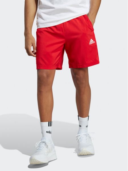 Shorts de sport Adidas rouge