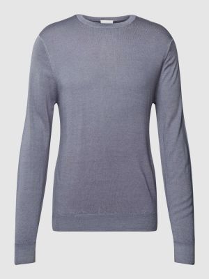 Sweter wełniany Profuomo niebieski