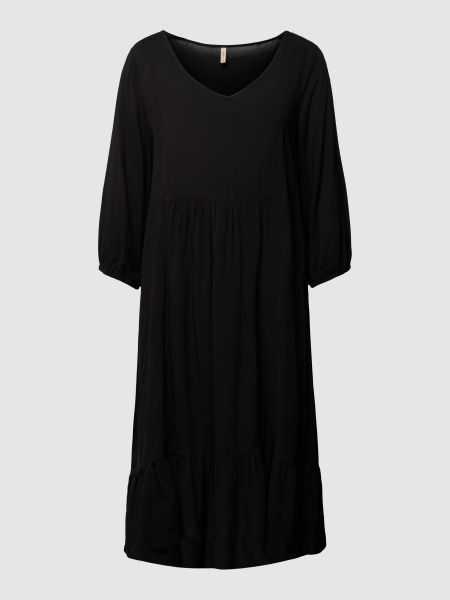 Sukienka midi z dekoltem w serek Soyaconcept czarna