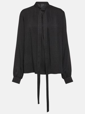 Bluză de mătase Givenchy negru