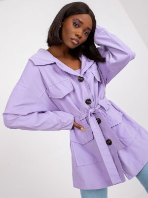 Plašč z žepi Fashionhunters vijolična