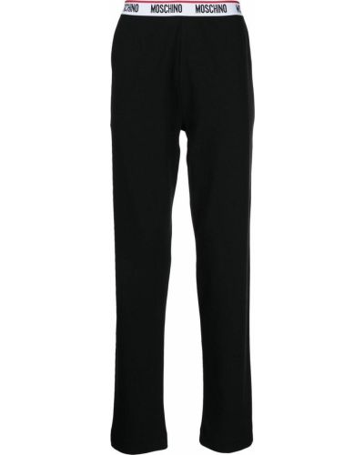 Pantaloni a righe Moschino nero