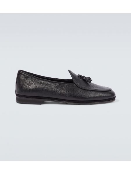 Læder loafers Rubinacci sort