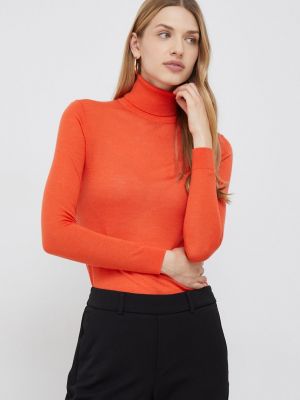 Вълнен жилетка Calvin Klein оранжево