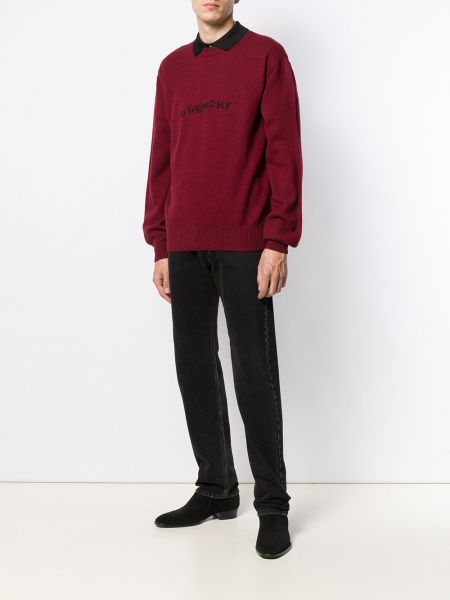 Jersey con bordado de tela jersey Givenchy rojo