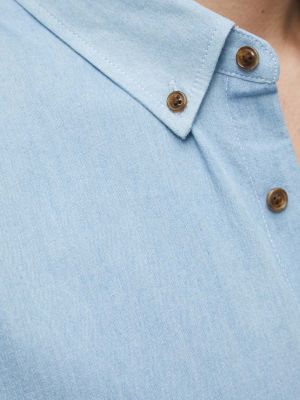Pernata pamučna košulja s gumbima Medicine plava
