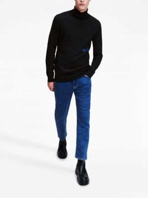 Medvilninis siuvinėtas džemperis Karl Lagerfeld Jeans