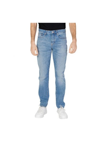 Einfarbige skinny jeans mit reißverschluss Armani Exchange blau