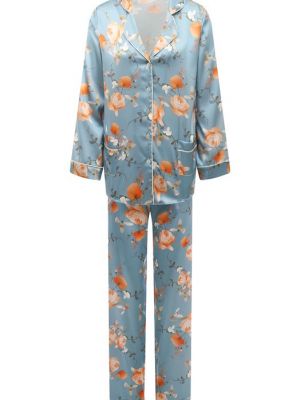 Шелковая пижама Primrose голубая
