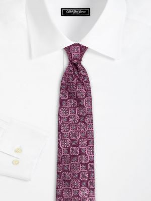 Шелковый галстук с абстрактным узором Kiton розовый