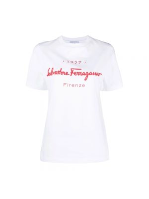 Koszulka Salvatore Ferragamo biała