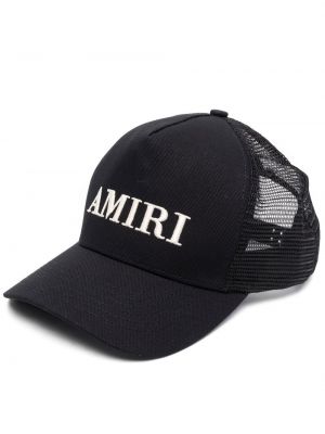 Brodert cap Amiri svart