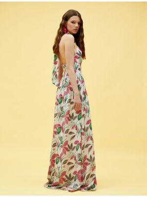 Sukienka długa bawełniana w kwiatki Koton