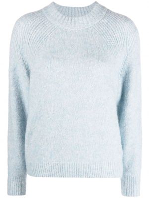 Pleten pulover z okroglim izrezom Closed modra