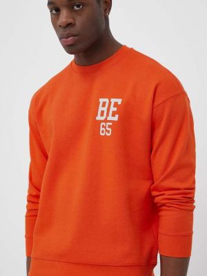 Bluza z nadrukiem United Colors Of Benetton pomarańczowa
