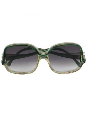 Oversized sluneční brýle s přechodem barev Yves Saint Laurent Pre-owned zelené
