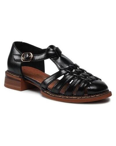 Kožené sandále Sergio Bardi čierna