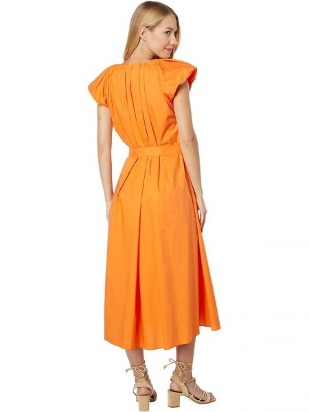 Платье миди English Factory оранжевое