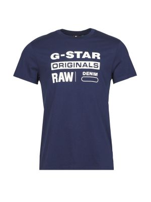 Tričko s krátkými rukávy s hvězdami G-star Raw modré