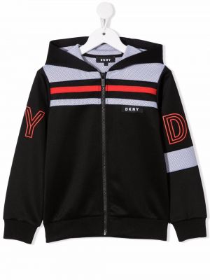 Mesh zip hettegenser for jenter Dkny Kids svart