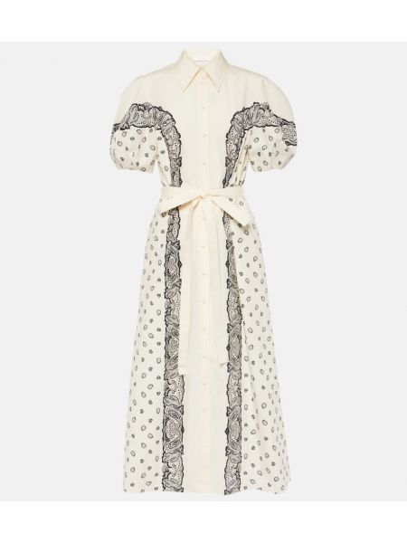 Βαμβακερή μίντι φόρεμα με σχέδιο Chloé