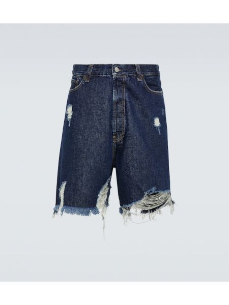 Kratke traper hlače s izlizanim efektom Acne Studios plava