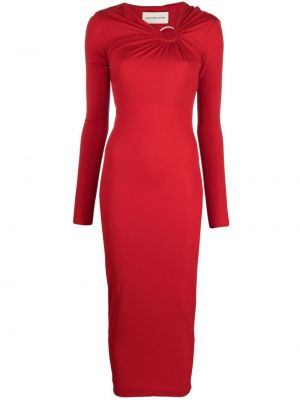 Midi haljina Alexandre Vauthier crvena