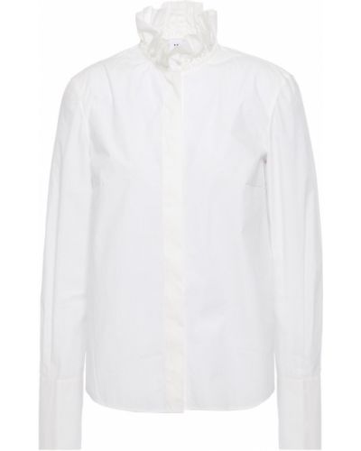 Biała koszula bawełniana Akris, biały
