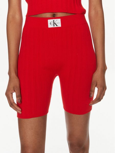 Тканевые шорты Calvin Klein красные