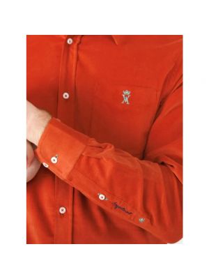Camisa de algodón Vicomte A. naranja