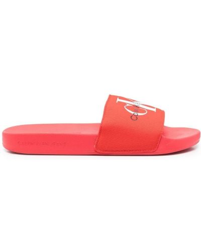 Trykt flip-flops Calvin Klein rød