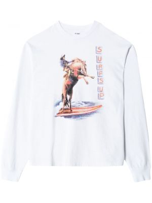 Sweatshirt aus baumwoll Re/done weiß