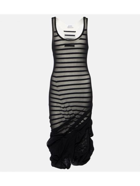 Tylové midi šaty Jean Paul Gaultier