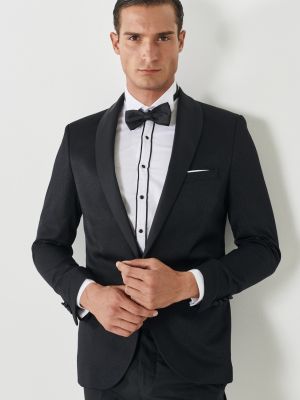Slim fit priliehavý oblek Altinyildiz Classics čierna
