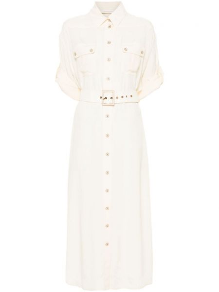 Krepové šaty Zimmermann bílé