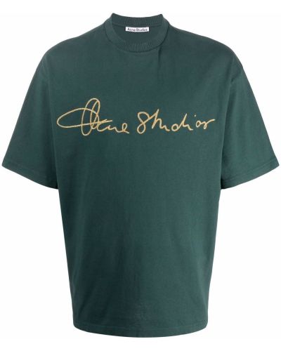 Camiseta de cuello redondo Acne Studios verde