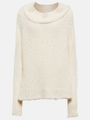 Jedwabne sweter oversize Ann Demeulemeester - biały