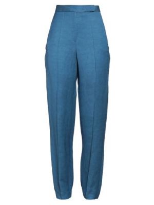 Pantalones de lino de viscosa Partow azul