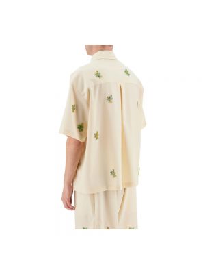 Camisa de lana de franela Bonsai beige