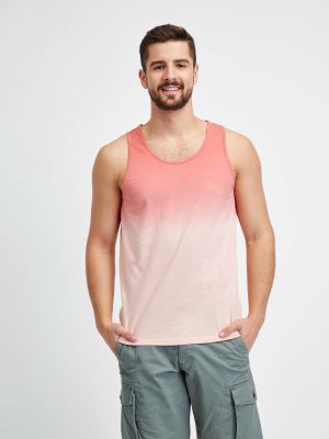 Βαμβακερή μπλούζα Gap ροζ
