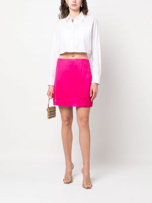 Saténové mini sukně Manuel Ritz růžové