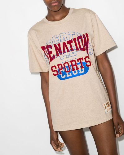 Camiseta de algodón P.e Nation beige