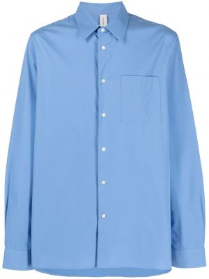 Βαμβακερό πουκάμισο Another Aspect μπλε