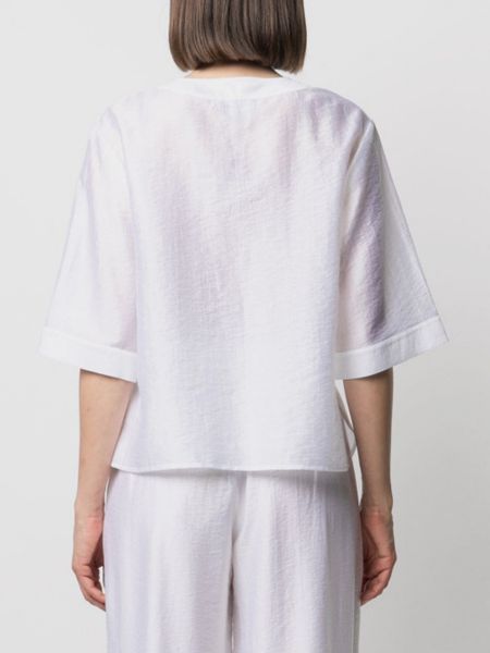 Блузка з короткими рукавами Emporio Armani, біла